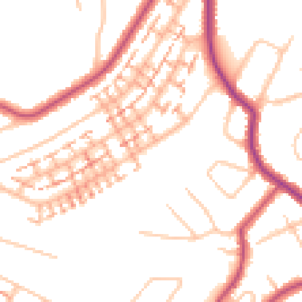 Daytime road noise heatmap for BR4 0AX