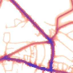 Daytime road noise heatmap for BR4 0RA