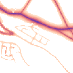 Daytime road noise heatmap for BR4 9DA