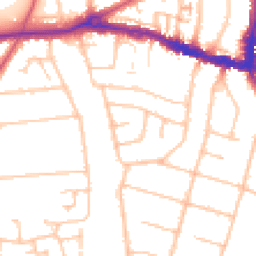 Daytime road noise heatmap for BR4 9PJ
