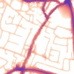 Daytime road noise heatmap for BR6 0LN