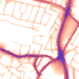 Daytime road noise heatmap for BR6 0UQ