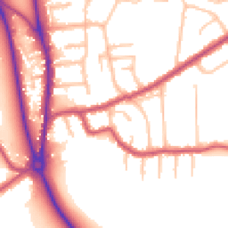 Daytime road noise heatmap for BR6 6DY