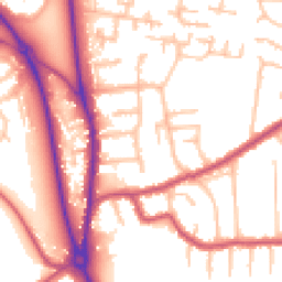 Daytime road noise heatmap for BR6 6JY