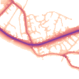 Daytime road noise heatmap for BR6 7AU