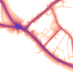 Daytime road noise heatmap for BR6 8RE