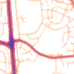 Daytime road noise heatmap for BR6 9BQ