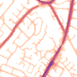 Daytime road noise heatmap for BR6 9UD