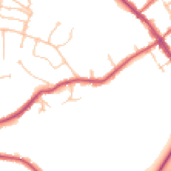 Daytime road noise heatmap for BR7 5BT
