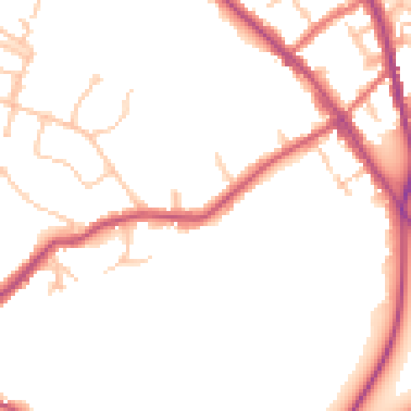 Daytime road noise heatmap for BR7 5DA