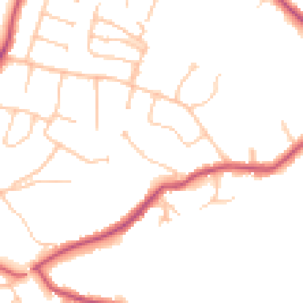 Daytime road noise heatmap for BR7 5DD