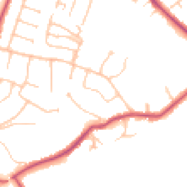 Daytime road noise heatmap for BR7 5DP