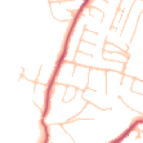 Daytime road noise heatmap for BR7 5DX