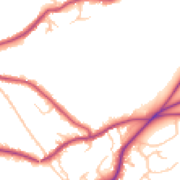 Daytime road noise heatmap for BR7 5HS