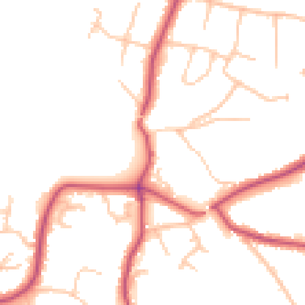 Daytime road noise heatmap for BR7 5RL
