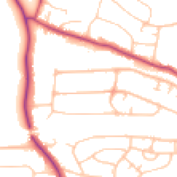 Daytime road noise heatmap for BR7 6RH