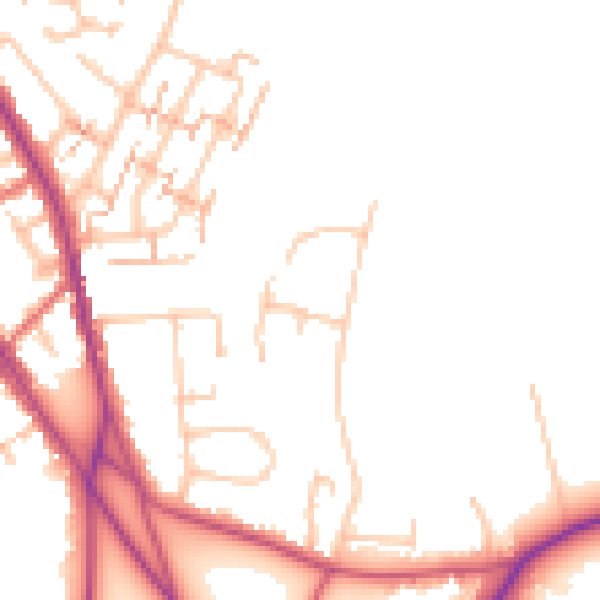 Daytime road noise heatmap for BR7 6RU