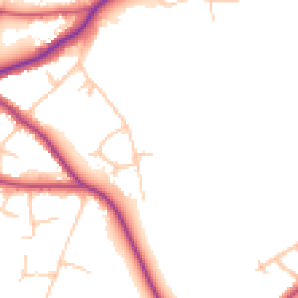 Daytime road noise heatmap for BR7 6SA