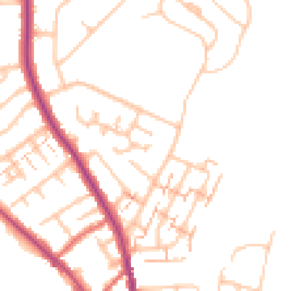 Daytime road noise heatmap for BR7 6TB