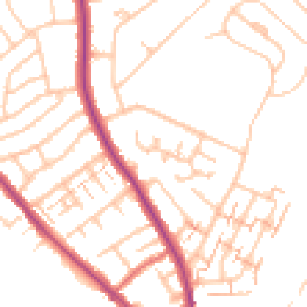 Daytime road noise heatmap for BR7 6TF