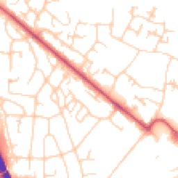 Daytime road noise heatmap for BR8 7AW