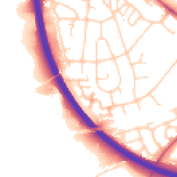 Daytime road noise heatmap for BR8 7BA