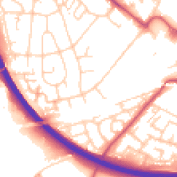 Daytime road noise heatmap for BR8 7BU