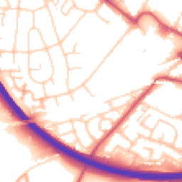 Daytime road noise heatmap for BR8 7BX