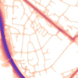 Daytime road noise heatmap for BR8 7DF