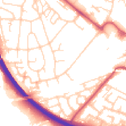 Daytime road noise heatmap for BR8 7DG