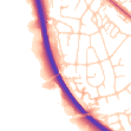 Daytime road noise heatmap for BR8 7DW