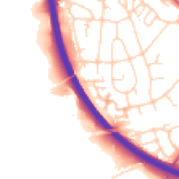 Daytime road noise heatmap for BR8 7FQ