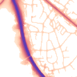 Daytime road noise heatmap for BR8 7HX