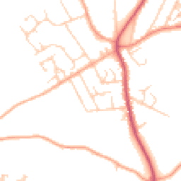 Daytime road noise heatmap for BR8 7LS