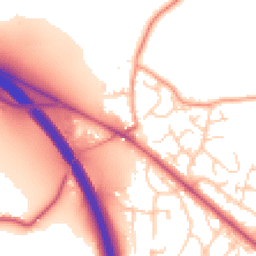 Daytime road noise heatmap for BR8 7PZ
