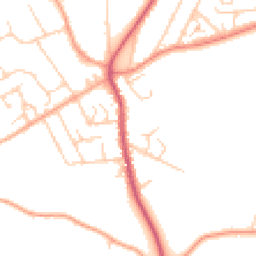 Daytime road noise heatmap for BR8 7RB