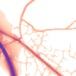 Daytime road noise heatmap for BR8 7UA