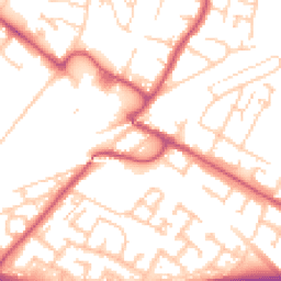 Daytime road noise heatmap for BR8 8BH