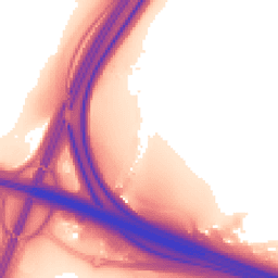 Night-time road noise heatmap for BR8 8DY