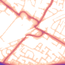 Daytime road noise heatmap for BR8 8ES