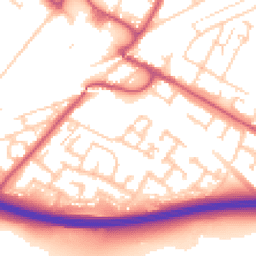 Daytime road noise heatmap for BR8 8FB