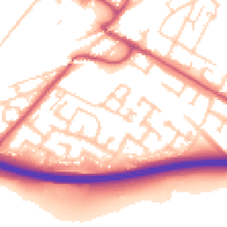 Daytime road noise heatmap for BR8 8FD
