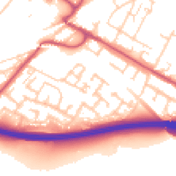 Daytime road noise heatmap for BR8 8FJ
