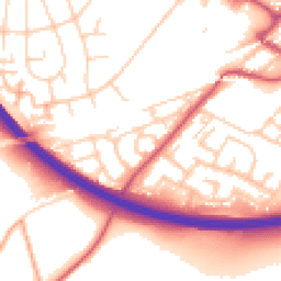Daytime road noise heatmap for BR8 8HT