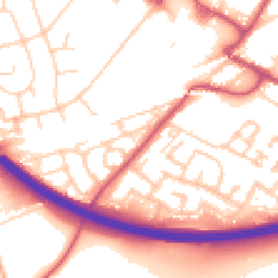 Daytime road noise heatmap for BR8 8JA