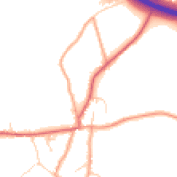Daytime road noise heatmap for BR8 8JG