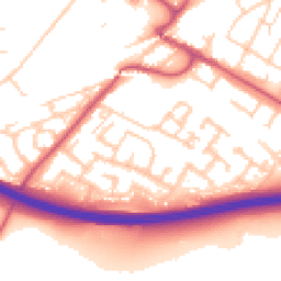 Daytime road noise heatmap for BR8 8NR