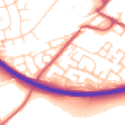 Daytime road noise heatmap for BR8 8NT