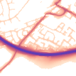 Daytime road noise heatmap for BR8 8NY