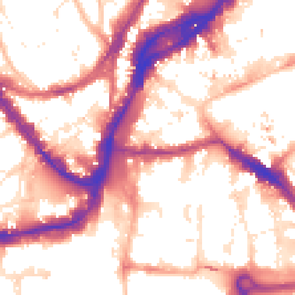 Daytime road noise heatmap for BS1 1BT